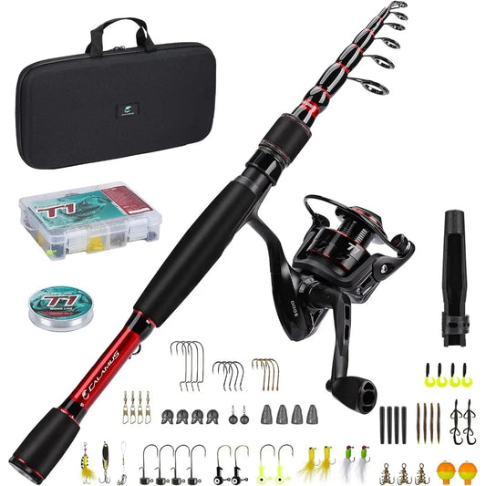 Telescopic Fishing Rod and Reel Combo